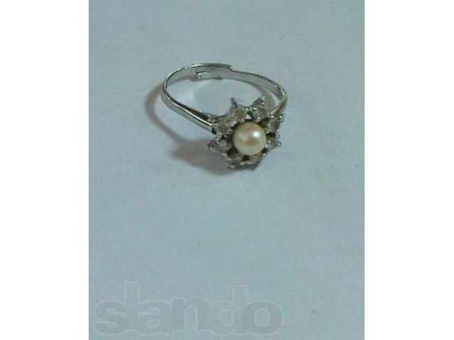 Кольцо с жемчужиной, серебро в городе Майкоп, фото 1, стоимость: 700 руб.