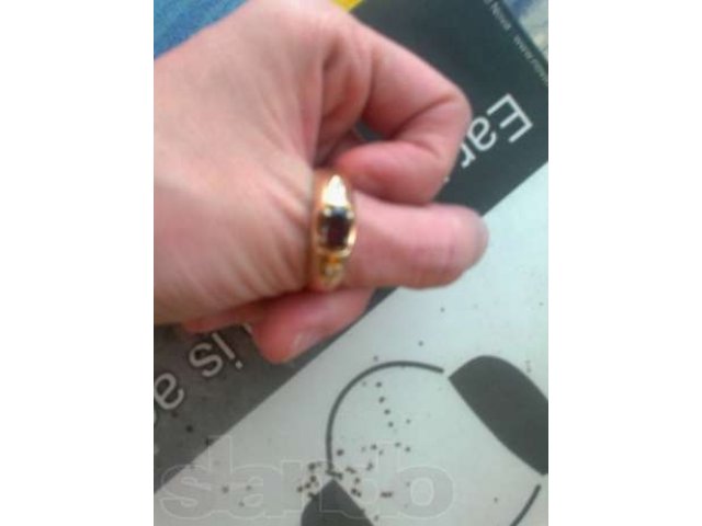 Золотое кольцо с бриллиантами и гранатом в городе Ижевск, фото 6, Кольца