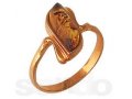 Золотые серьги и кольцо с янтарем. 585пр в городе Уфа, фото 1, Башкортостан