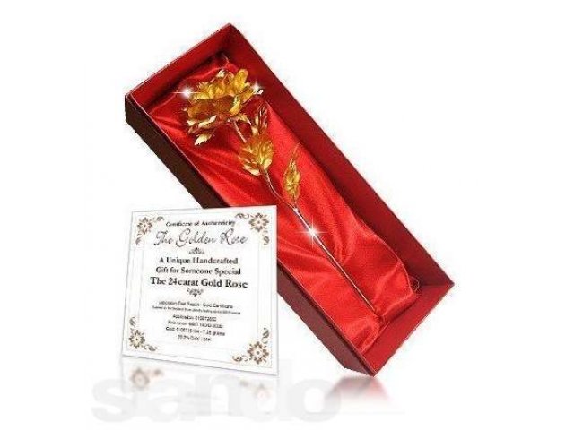 Золотая роза - подарок класса Luxe в городе Благовещенск, фото 1, Амурская область