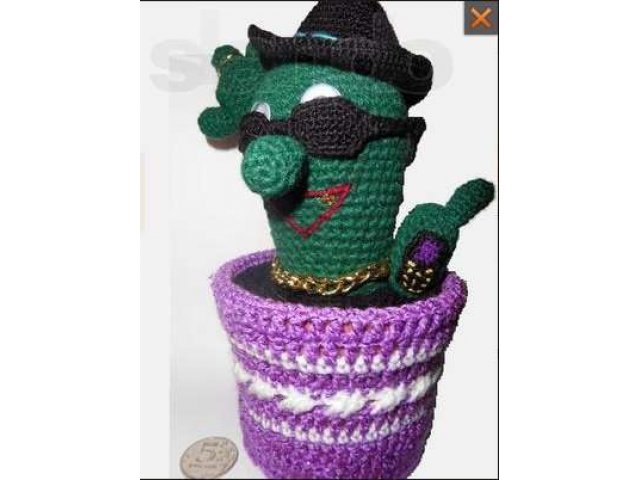 Вязаная сувенирная игрушкаКактус Вован в городе Абакан, фото 2, стоимость: 500 руб.