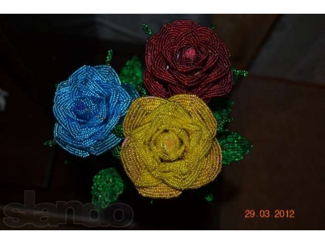 розы из бисера в городе Новороссийск, фото 1, стоимость: 1 200 руб.