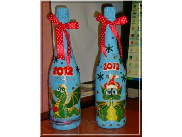 Новогодние бутылки, корзины, конфетные букеты в городе Самара, фото 3, стоимость: 400 руб.