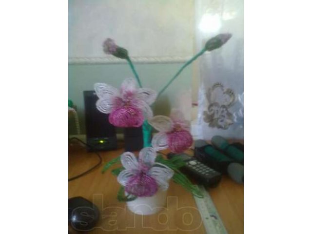 Орхидея из бисера в городе Будённовск, фото 2, Сувениры и подарки