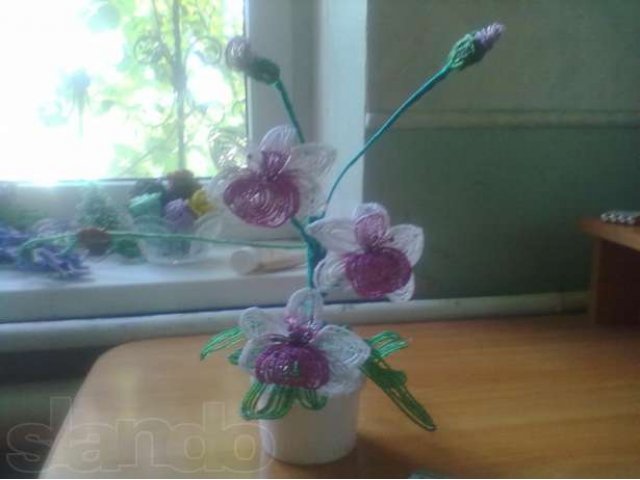 Орхидея из бисера в городе Будённовск, фото 4, стоимость: 500 руб.