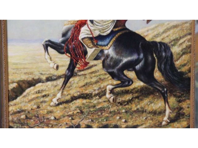 1900-е Араб на коне лошадь конь живопись картина в городе Калининград, фото 3, Калининградская область