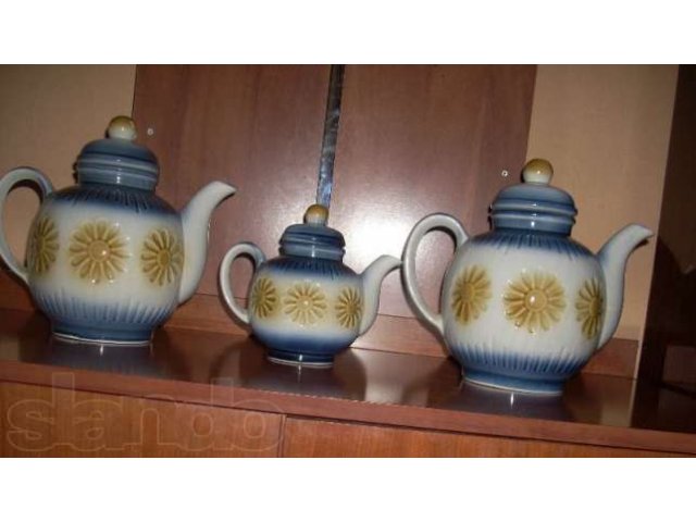 Неиспользованный набор керамических чайников 80-х г. в городе Нижний Новгород, фото 1, стоимость: 800 руб.