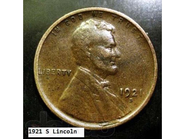 Монета 1921 S Lincoln Wheat Penny Small в городе Санкт-Петербург, фото 1, Нумизматика