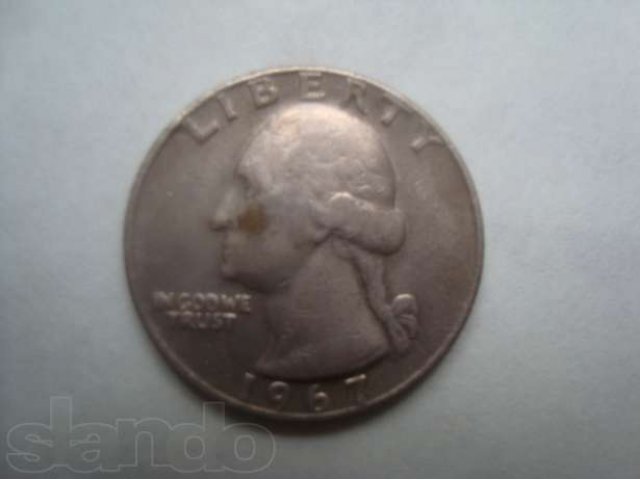 Продам монету quarter dollar 1967г в городе Сясьстрой, фото 2, Ленинградская область