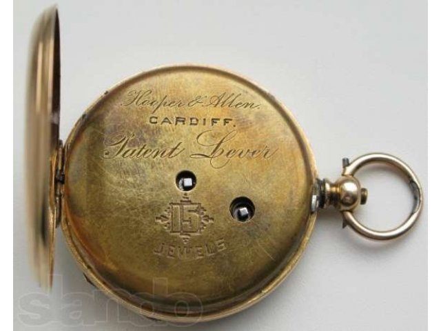 Часы карманные Hooper & Allen золото 585 проба Англия Cardif диаметр 44 мм  конец ХIХвека 15камней в городе Челябинск, фото 5, стоимость: 32 400 руб.