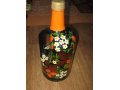 Бутылка с ручной росписью Хохлома в городе Самара, фото 1, Самарская область