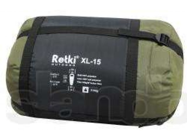 Спальный мешок Retki XL-15 черно-зеленый в городе Санкт-Петербург, фото 2, стоимость: 2 990 руб.