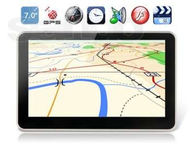 GPS навигатор  диагональ 7 с видеовходом - ТМ706В разреш. 800*480 в городе Самара, фото 2, Самарская область