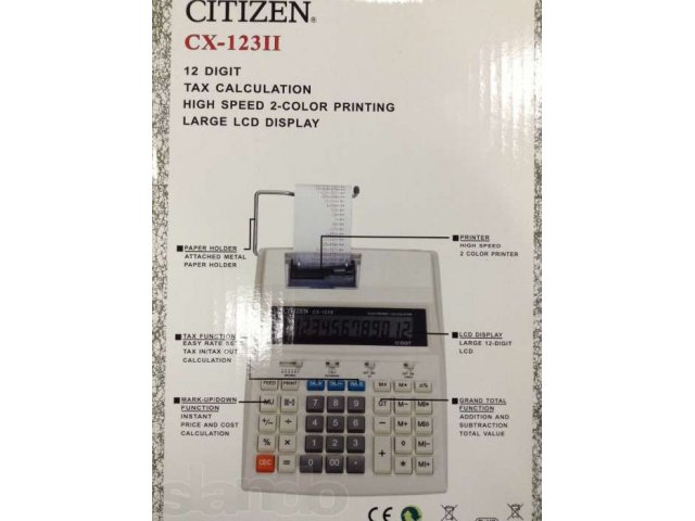 Калькулятор с печатью CITIZEN CX-123II в городе Москва, фото 1, стоимость: 2 100 руб.
