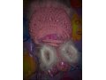 Теплая шапочка с пинетками для новорожденного в городе Волгоград, фото 1, Волгоградская область
