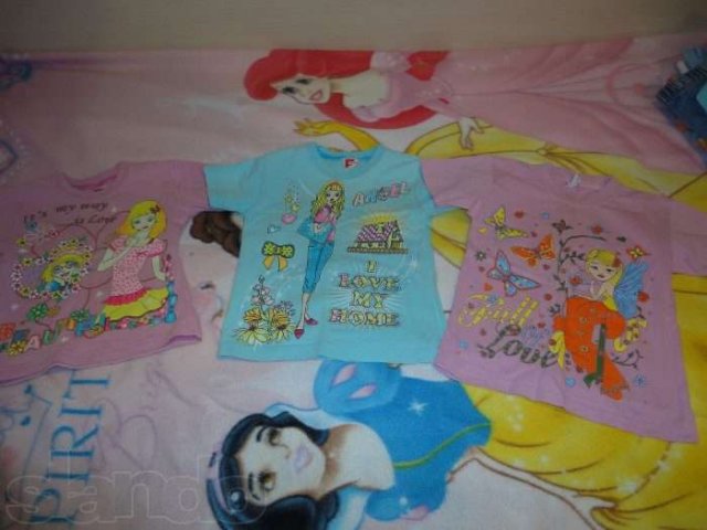 9 футболок на девочку 3-6 лет в городе Чебоксары, фото 1, Чувашия