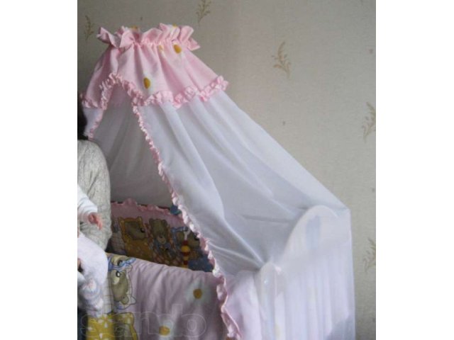 Детская кроватка-маятник+матрац+комплект для кроватки+опора балдахина в городе Старый Оскол, фото 1, стоимость: 4 000 руб.