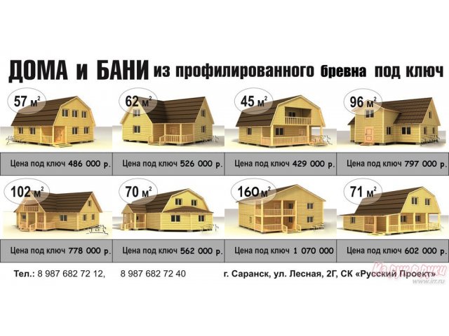 Дома и Бани под ключ. в городе Саранск, фото 7, стоимость: 450 000 руб.