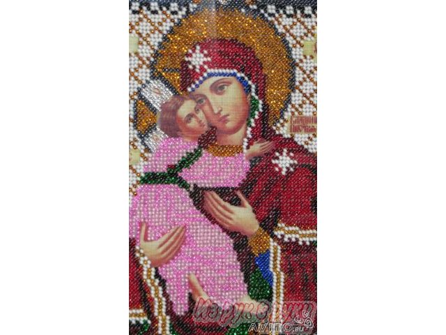 Икона Владимирской Божией Матери (вышивка бисером) в городе Москва, фото 1, Московская область