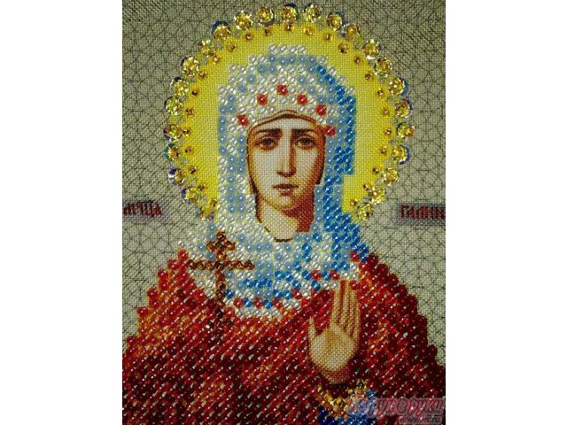 Икона Святой Галины,  вышитая бисером и пайетками в городе Ставрополь, фото 7, стоимость: 2 400 руб.