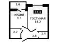 Срочно! Перспективный 1-комнатные от подрядчика от33 до47м в городе Ставрополь, фото 1, Ставропольский край