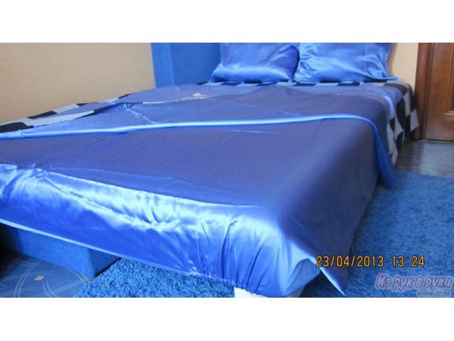 2,0 спальный комплект постельного белья с 4 наволочками из искусственного декоративного шелка в городе Тольятти, фото 3, Самарская область