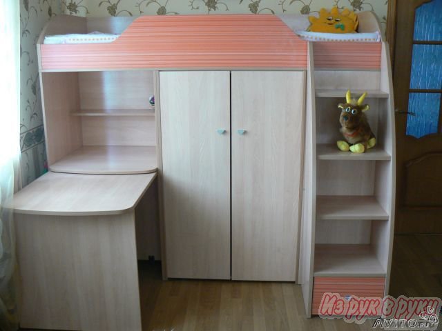 Кровать-чердак c рабочей зоной в городе Ставрополь, фото 4, стоимость: 10 000 руб.