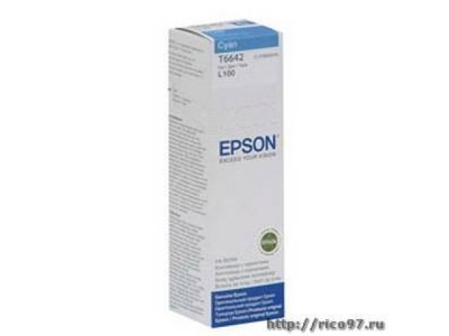 Чернила EPSON C13T66424A Cyan для L100/L200 (70 ml) в городе Тула, фото 1, стоимость: 320 руб.