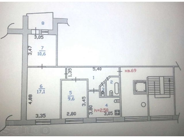 Продам 3-х комн. квартиру по ул.Плеханова в городе Пенза, фото 5, стоимость: 2 600 000 руб.