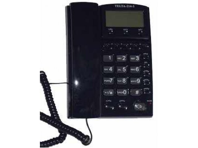 Проводной телефон Телта  Т214-3 Black в городе Тюмень, фото 1, стоимость: 780 руб.