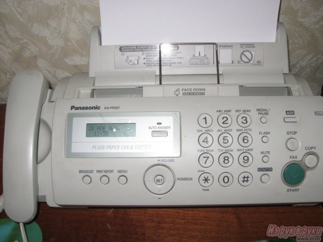 Продам:  факс Panasonic KX-FP207RU в городе Омск, фото 3, Факсы
