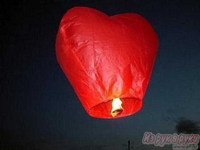 Небесные фонарики в форме сердца в городе Челябинск, фото 1, стоимость: 120 руб.