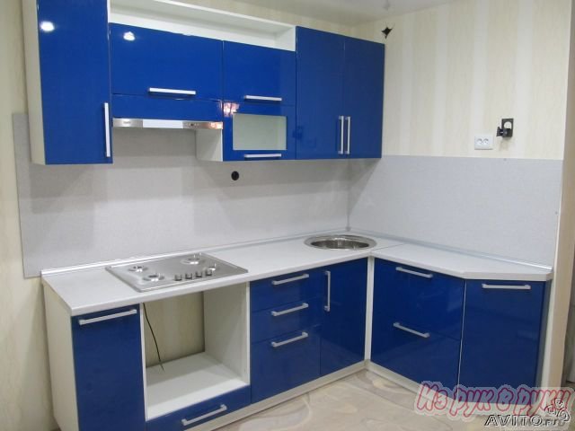 кухня небесно-голубого цвета новая в городе Санкт-Петербург, фото 4, Кухонные гарнитуры