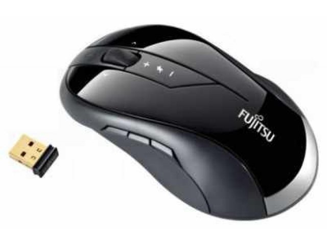 Мышка Fujitsu Wireless Laser Mouse WL9000 Black USB Silver Black в городе Тюмень, фото 1, стоимость: 1 390 руб.