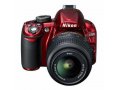 Зеркальный фотоаппарат Nikon D3100 Kit 18-55 VR Red в городе Тюмень, фото 1, Тюменская область