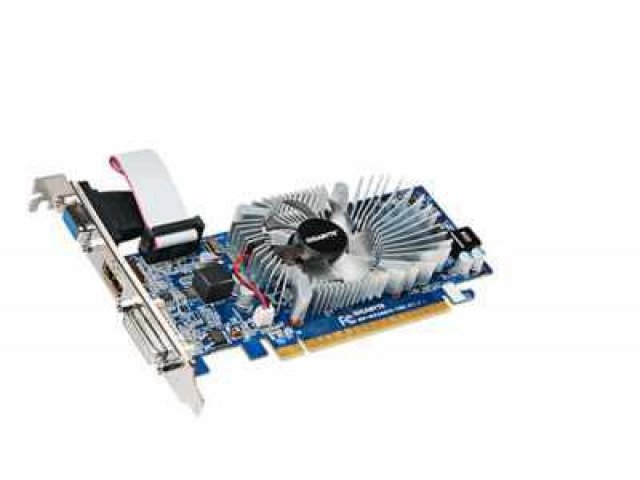 Видеокарта Gigabyte GeForce GT 620 700Mhz PCI-E 2.0 1024Mb 1200Mhz 64 bit 350W VGA DVI HDMI HDCP (GV-N620-D3-1GL) в городе Тюмень, фото 1, стоимость: 1 890 руб.