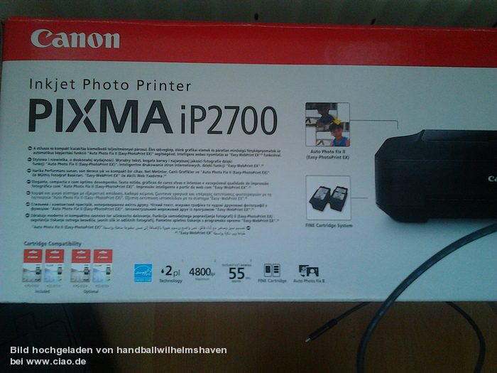 принтер Canon PIXMA iP2700 в городе Орёл, фото 3, телефон продавца: +7 (903) 257-78-30