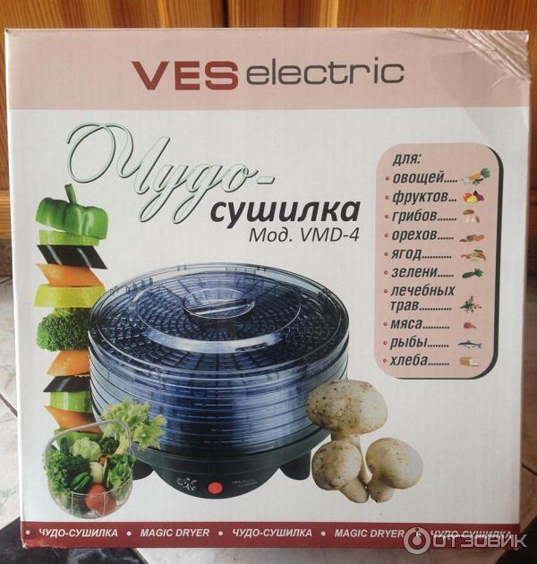 Ves Electric VMD-4 универсальная бытовая электро сушилка для сушки овощей, фруктов, грибов, ягод, зелени и других продуктов в городе Москва, фото 1, Кухонные комбайны