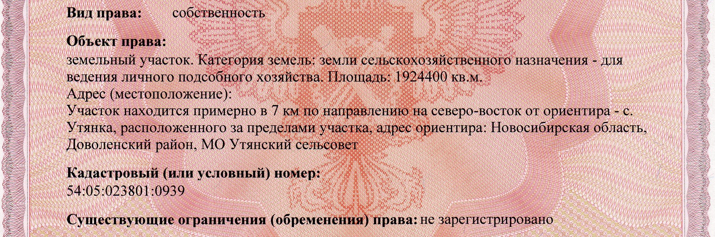 Продажа участка 1924400 м. кв. в городе Новосибирск, фото 1, Новосибирская область