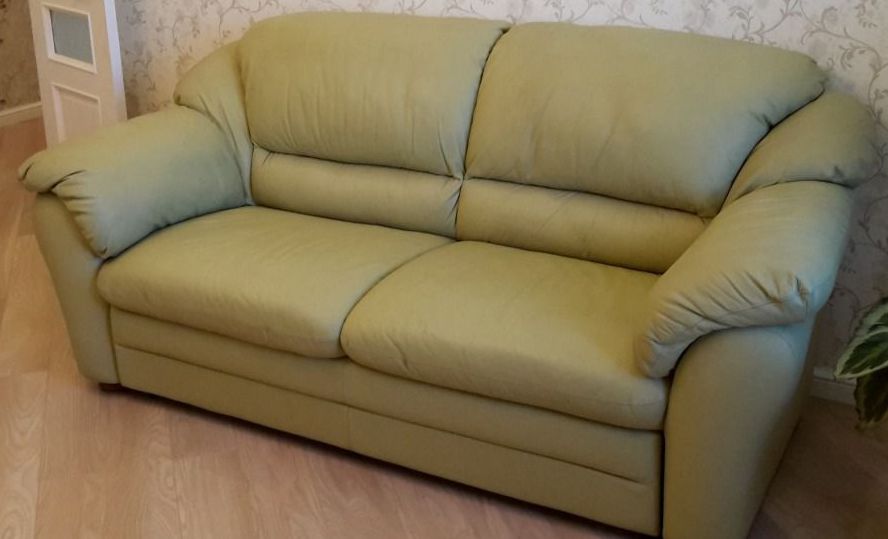 Комплект мягкой мебели из натуральной кожи в городе Балашиха, фото 3, стоимость: 50 000 руб.