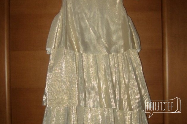 Золотое платье, р.122-128 в городе Санкт-Петербург, фото 1, стоимость: 600 руб.