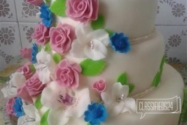 Cвадебные торты без мастики на заказ в городе Екатеринбург, фото 2, стоимость: 1 100 руб.