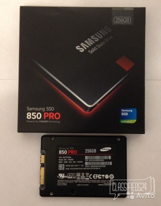 SSD Samsung 850 Pro 256 GB (на гарантии до 2026 г) в городе Самара, фото 1, Жесткие диски (HDD и SSD)