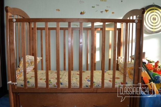 Детская кроватка С матрасом в городе Ростов-на-Дону, фото 1, телефон продавца: +7 (918) 556-69-89