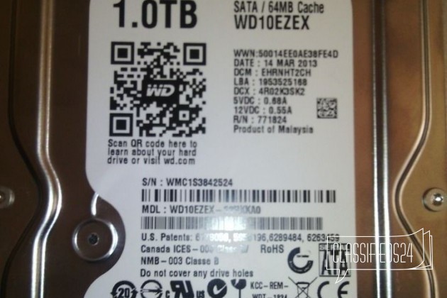 Продам жёсткий диск 1Tb в городе Белово, фото 1, стоимость: 2 700 руб.