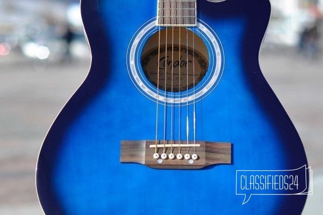 Новая эстрадная гитара синий бёрст в городе Уфа, фото 1, телефон продавца: +7 (987) 102-52-03