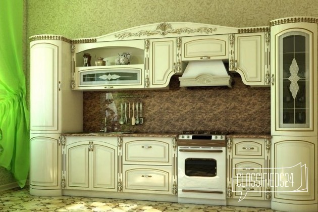 Кухня Жасмин с радиусными пеналами фабричная в городе Барнаул, фото 1, телефон продавца: +7 (983) 310-57-52