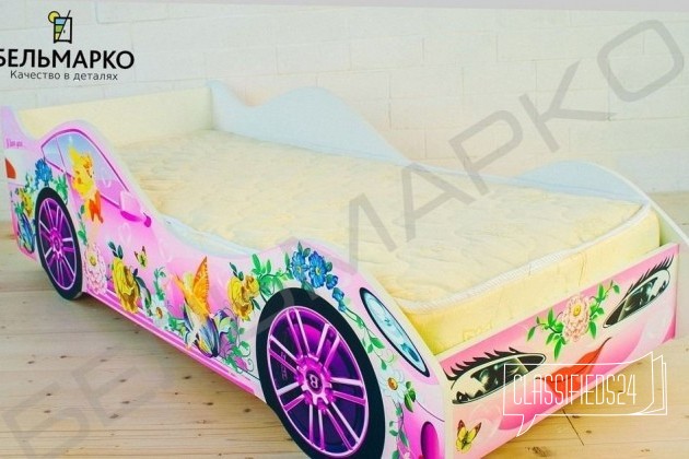 Красивая детская кроватка в виде машинки в городе Астрахань, фото 1, телефон продавца: +7 (964) 599-47-28