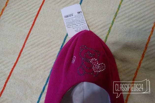 Новая шапка-шлем для девочки на 2-4 года в городе Екатеринбург, фото 4, Шапки, варежки, шарфы