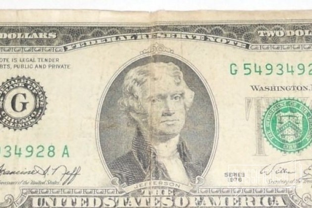 Два доллара США - легендарная банкнота Америки в городе Калининград, фото 1, стоимость: 850 руб.